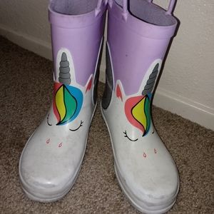 Unicorn rain boots